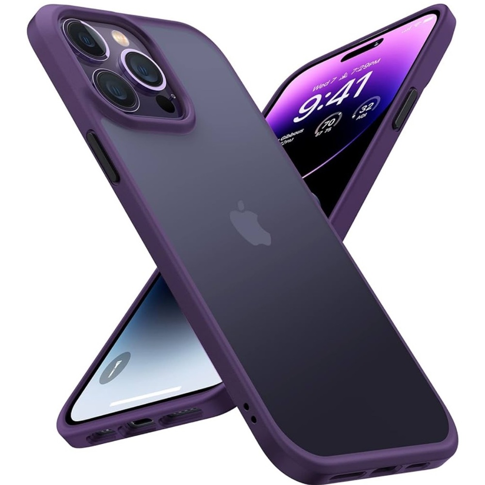 💚 5 for $15! 💚 iPhone 14 Pro Phone Case, Purple, Slim and Durable